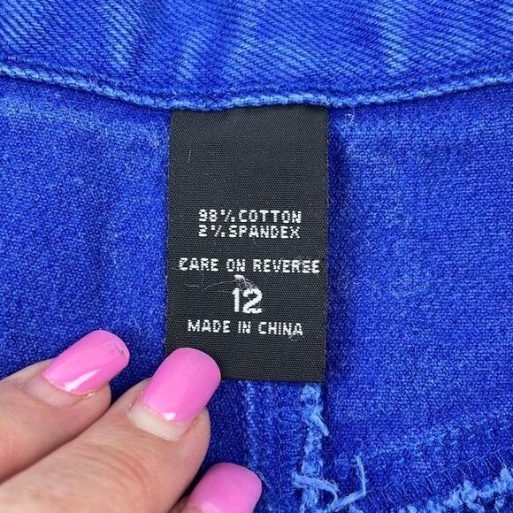 New York Jeans Women's High Waisted Straight Leg Jeans Royal Blue Size 12 - Picture 7 of 11